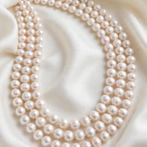 Modern Pearl Style Triple-Strand Necklace
