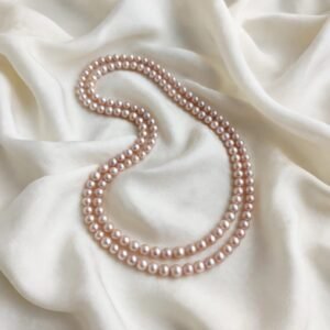 Double-Strand Blush Pearl Necklace