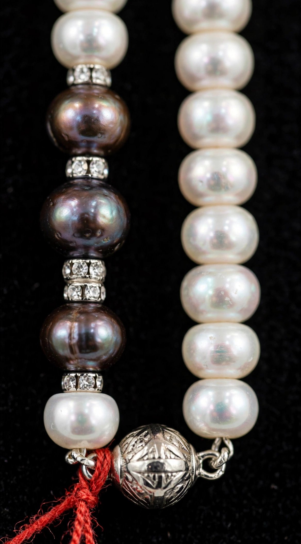 silver-dual-strand-pearl-necklace-closeup