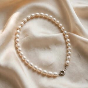 Single-Strand White Pearl Necklace